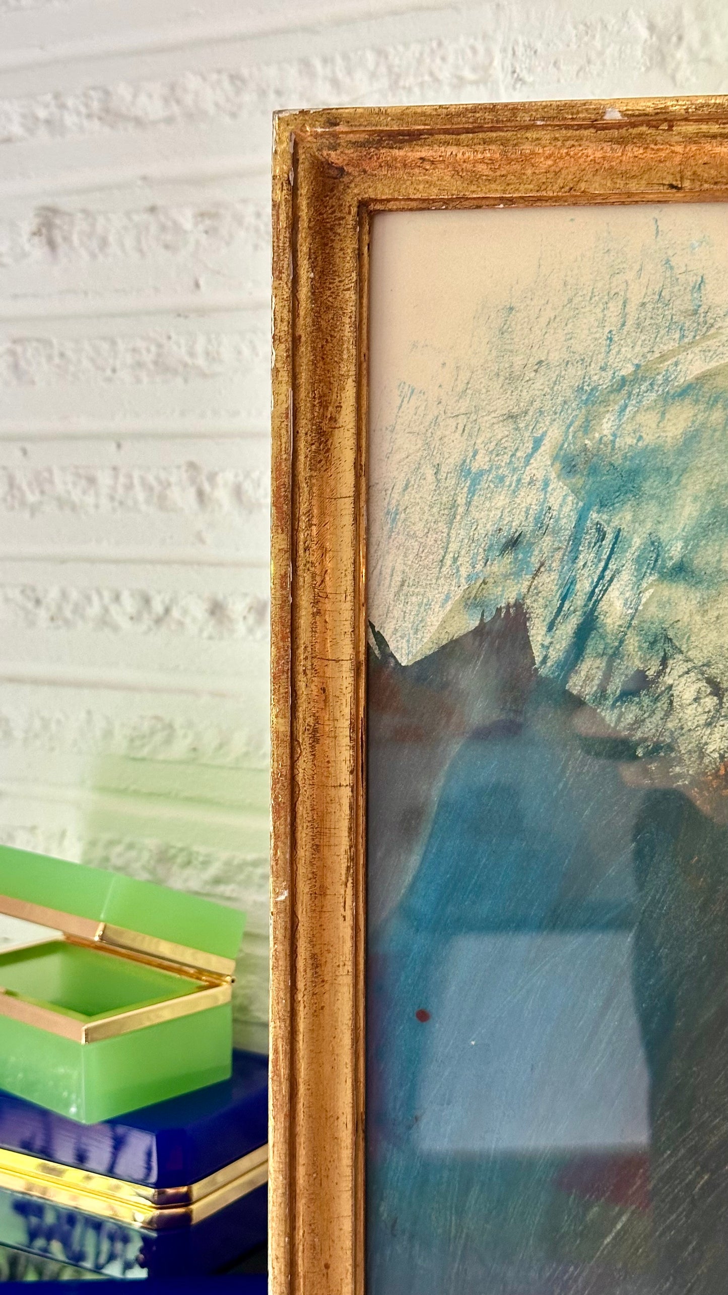 Harley Francis 1966 Abstract Still Life on Paper, Heydenryk Frame