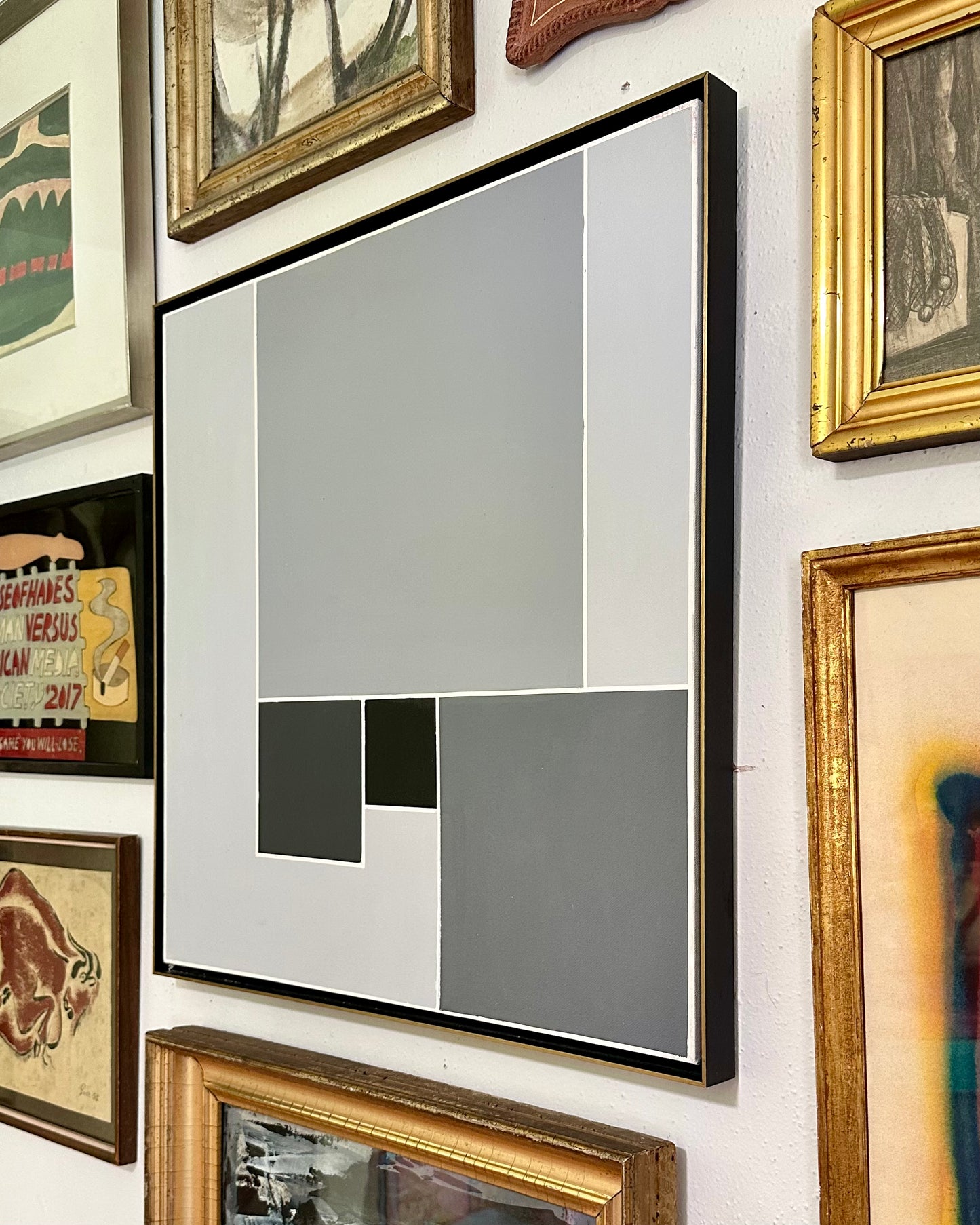 George Palethorpe (1934-2021) Hard Edge Abstract painting on canvas