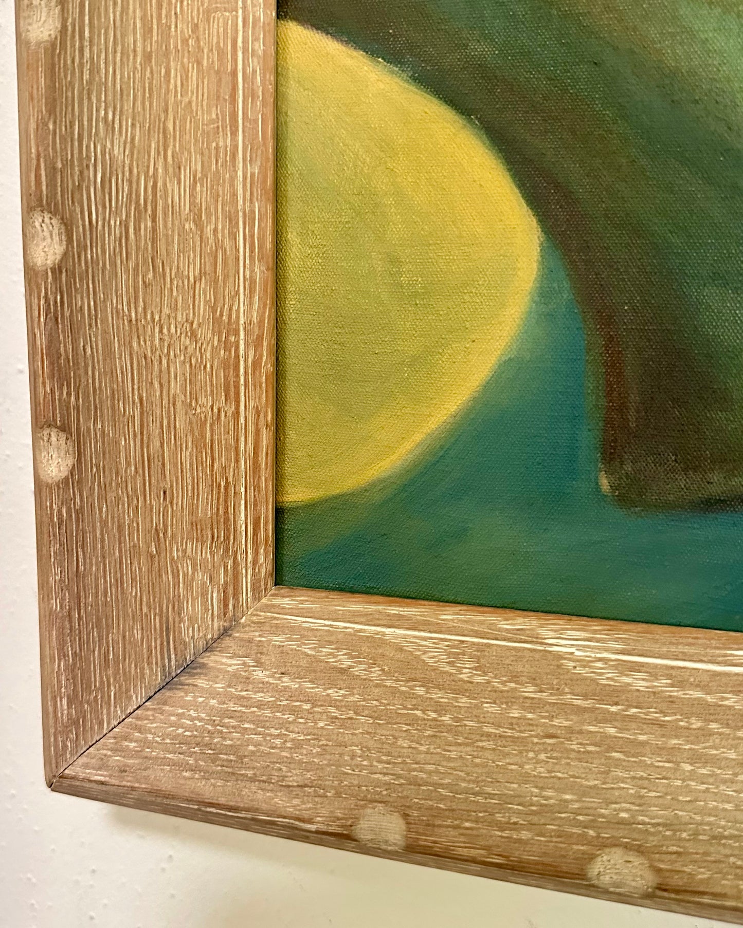 1958 Oil on Canvas, Abstract Composition by W. Tallman (1864-1974) Original Frame