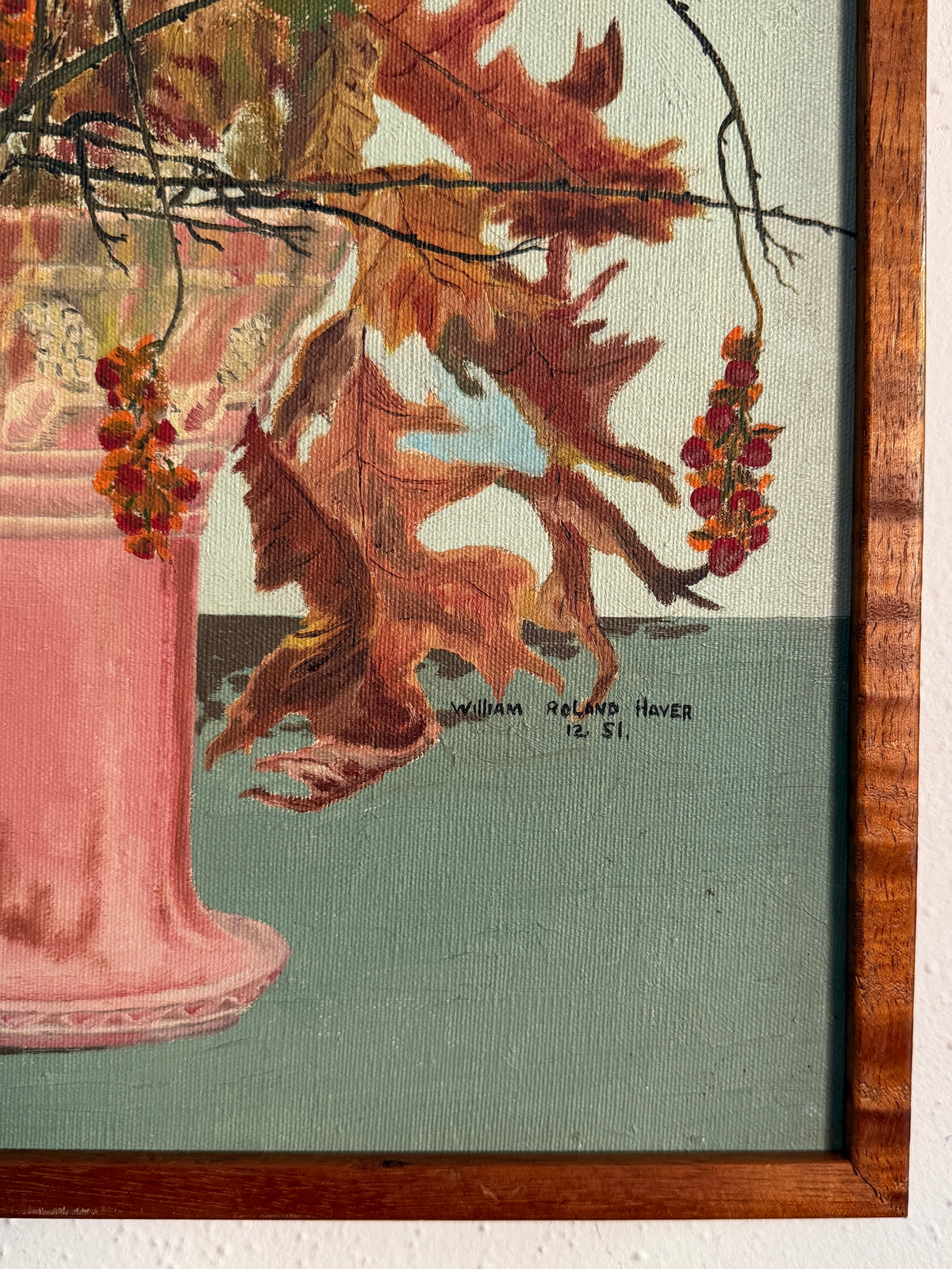 1951 Still Life With Dead Plant Oil on Canvas, Signed