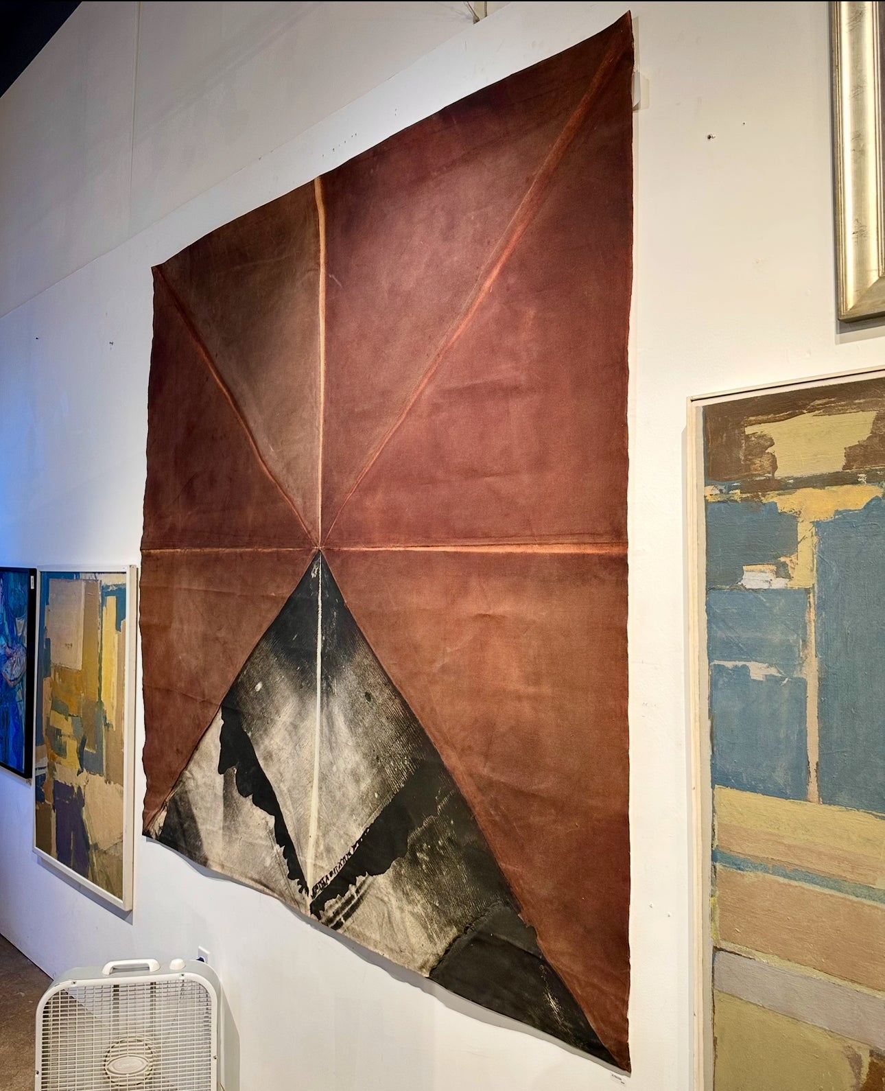 1977 Large Scale Stain Painting on Canvas, Signed