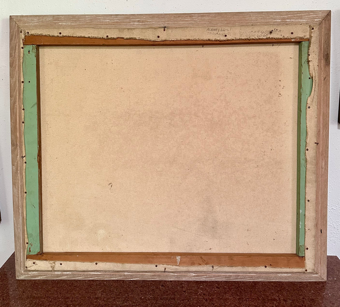 1958 Oil on Canvas, Abstract Composition by W. Tallman (1864-1974) Original Frame