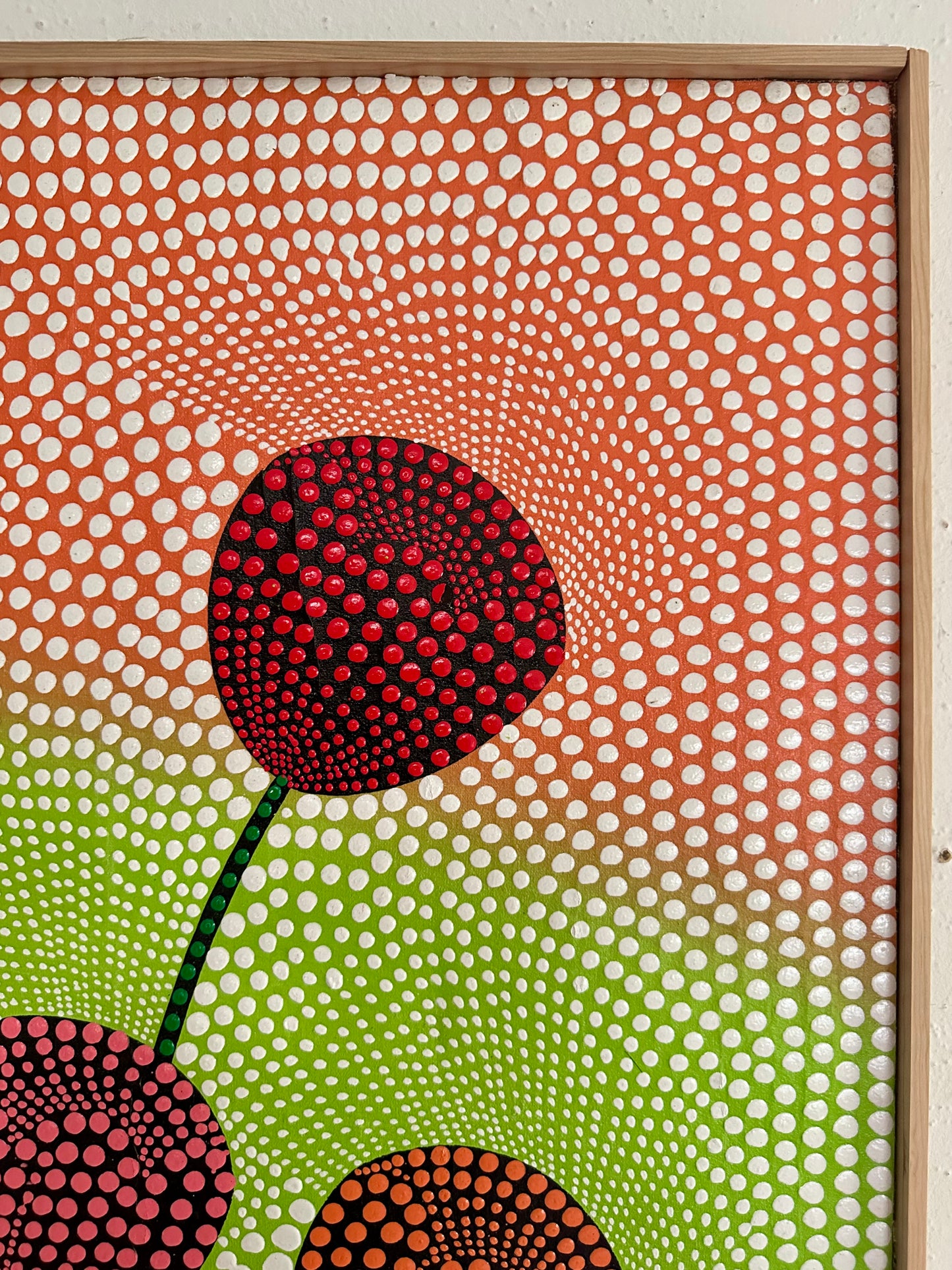 Large Scale Original Vintage Painting on Canvas after Yayoi Kasuma
