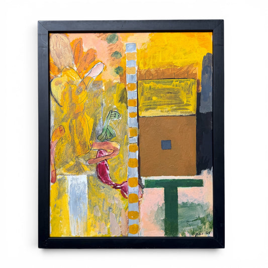 20th Century American John Mart Opie (b.1936) Abstract Painting on Paper, 1965, Framed