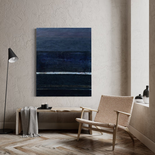 Minimalist Abstract Oil on Linen Large Scale Painting by Steven Plount