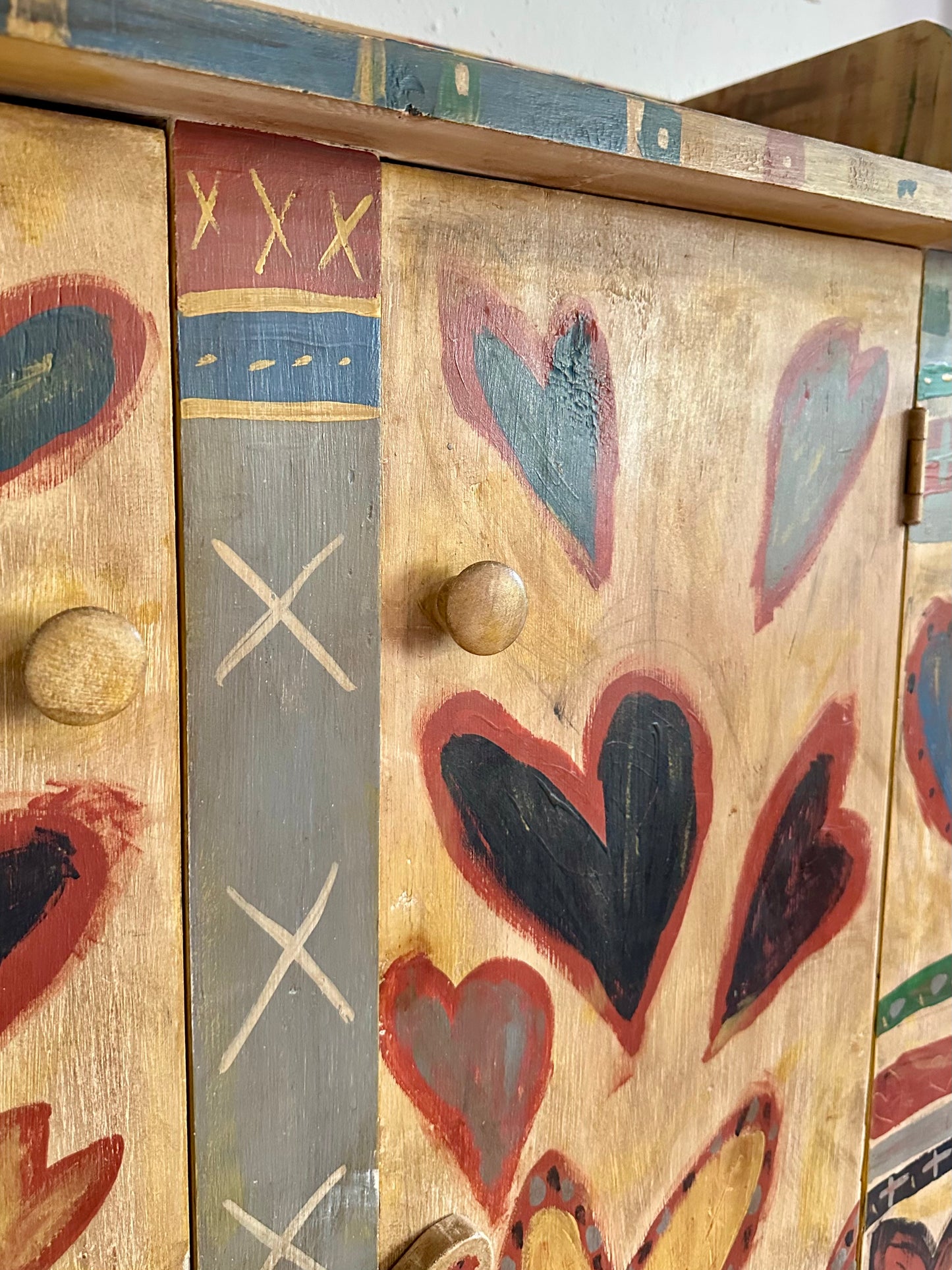 Vintage Folk Art Artist Made Cabinet