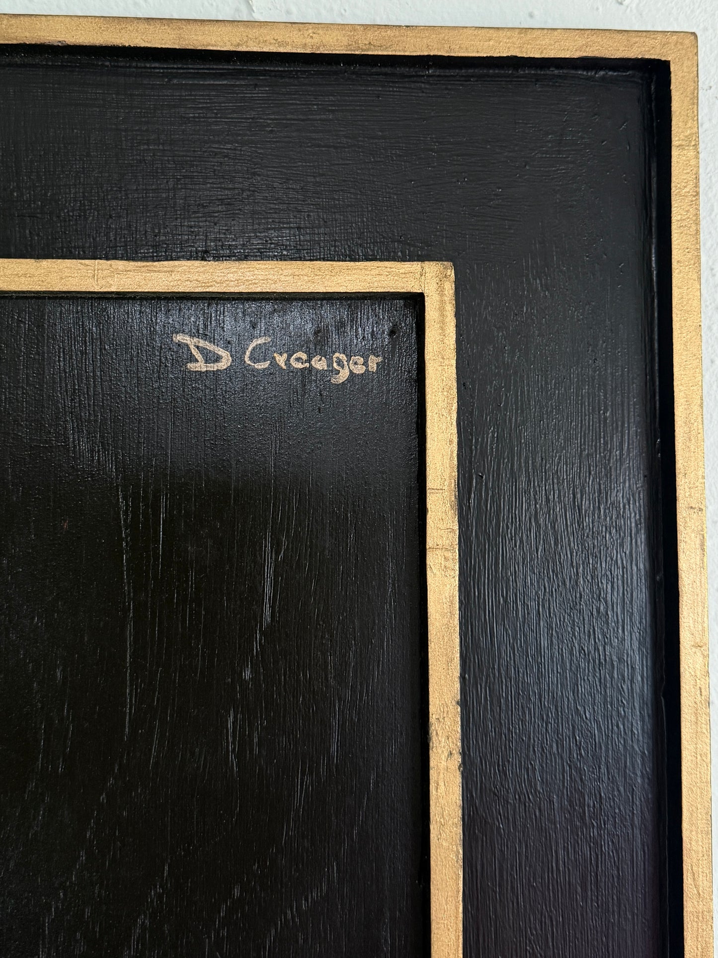 Large Scale 1960s Carved Plywood and Oil Paint Abstract Panel by Artist Donald Creager (1928-2021)
