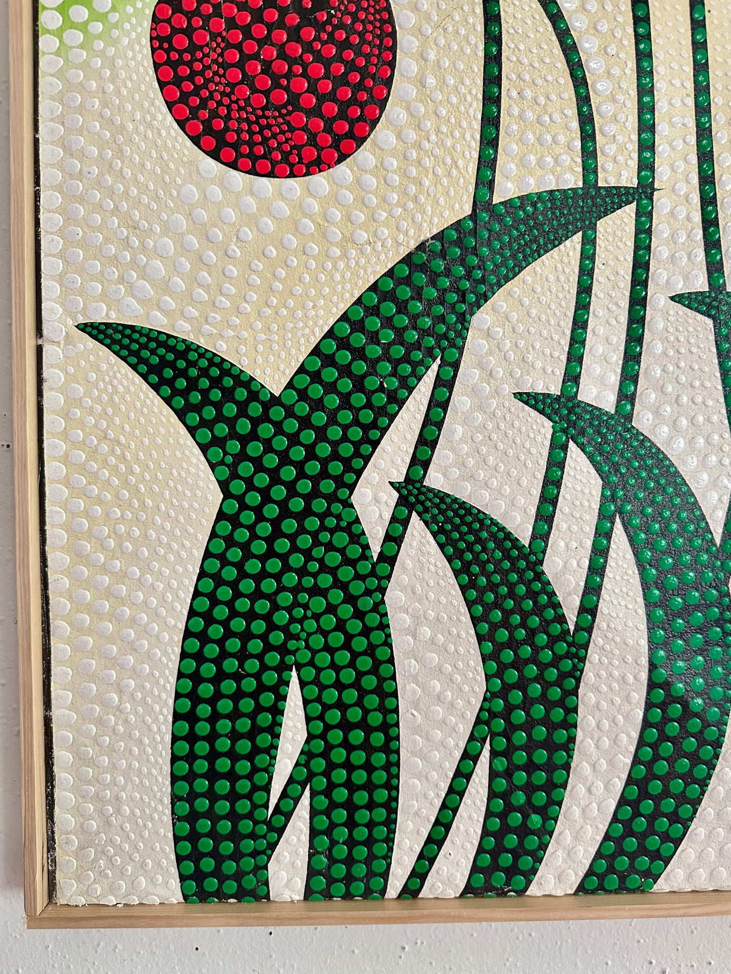 Large Scale Original Vintage Painting on Canvas after Yayoi Kasuma
