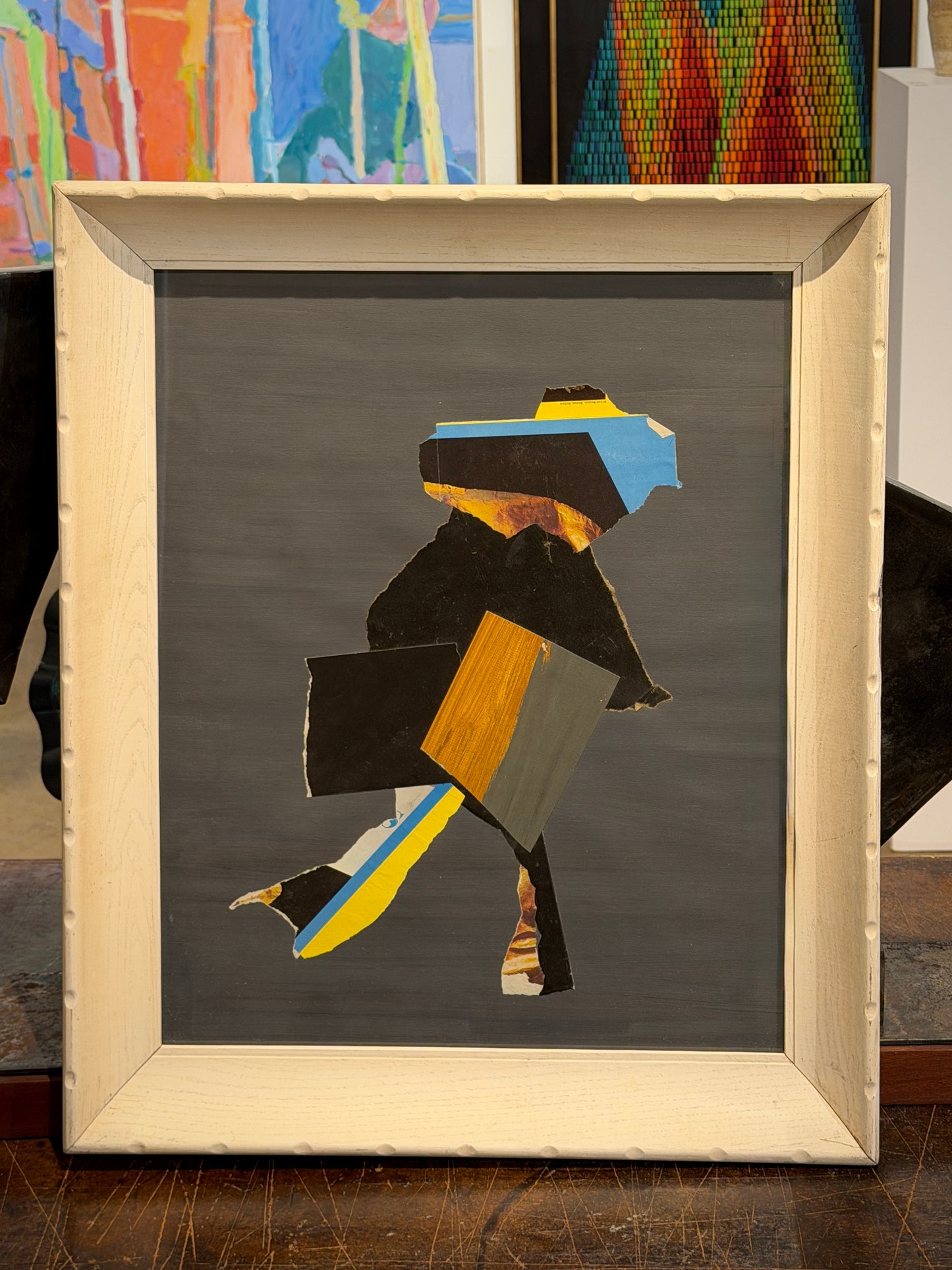 Eunice Jensen Parsons (1916-2024) Modernist Mixed Media Collage 1976