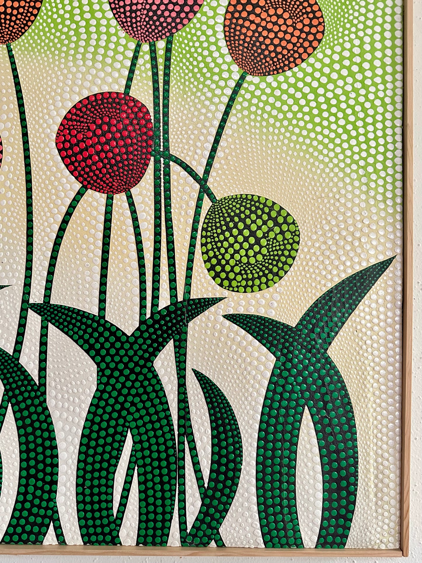 Large Scale Original Vintage Painting on Canvas after Yayoi Kasuma