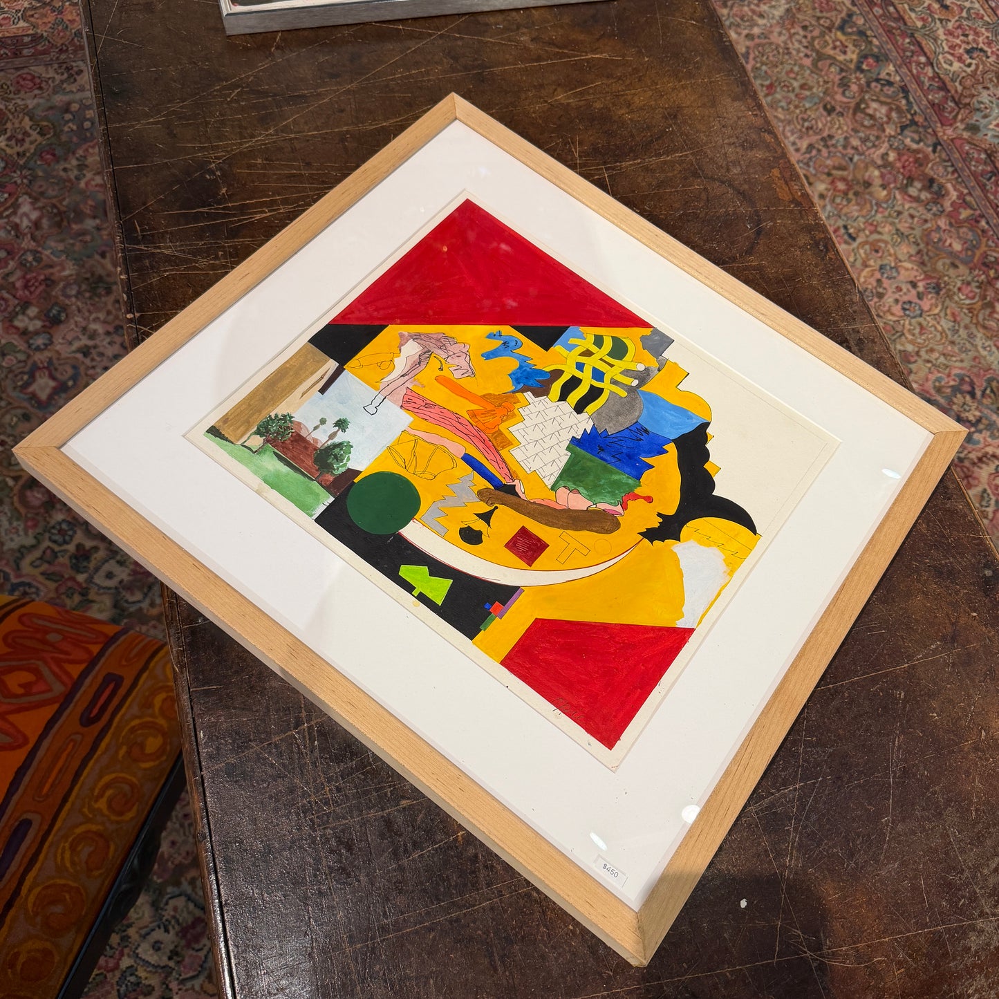 20th Century American John Mart Opie (b.1936) Abstract Painting on Paper, 1966, Framed