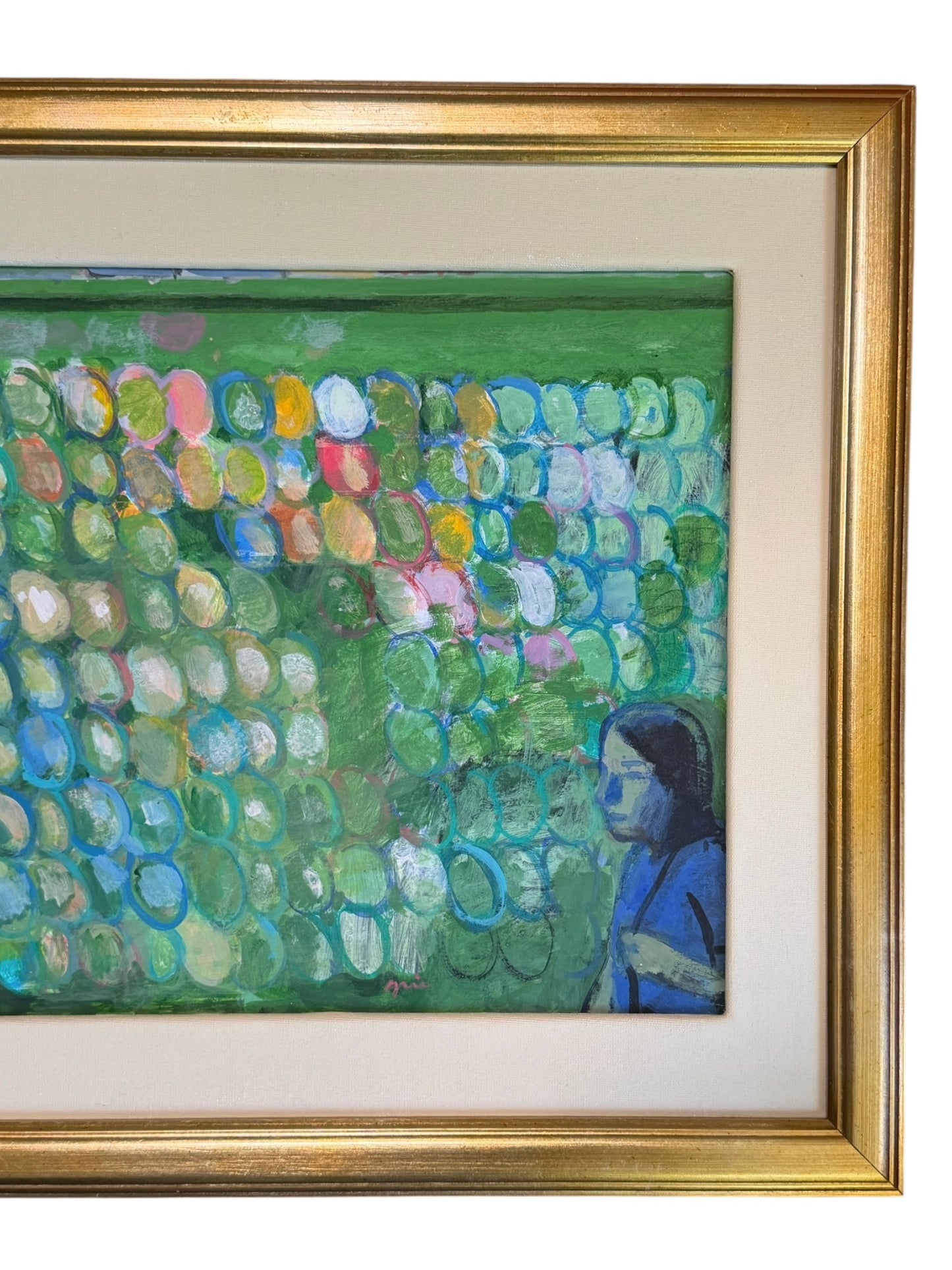 20th Century American John Mart Opie (b. 1936) Carnival Balloon Game Painting on Board, Artist Framed