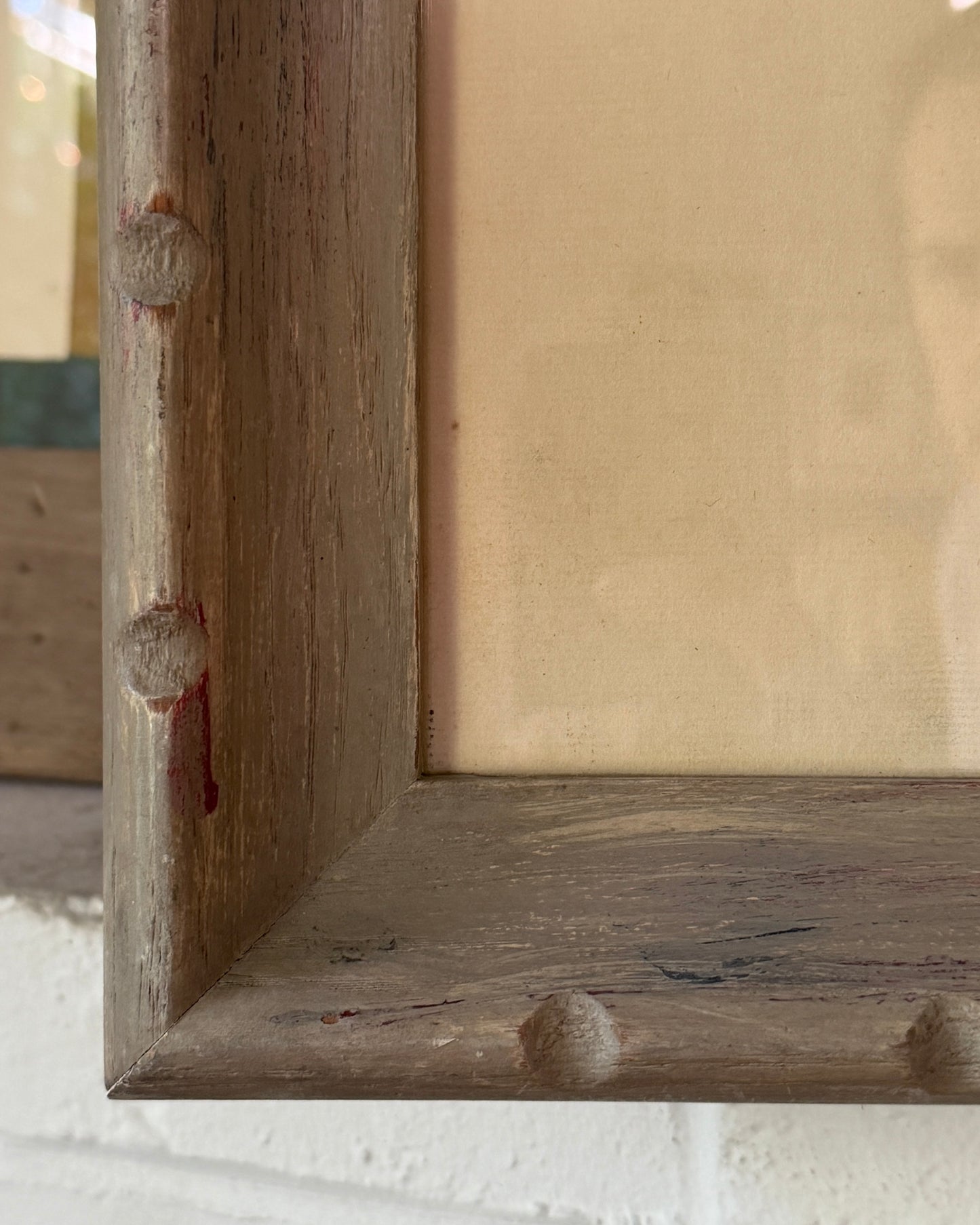 1950s Ink Wash Cow Painting On Paper, Eunice Parsons (1916-2024) in Period Wood Frame