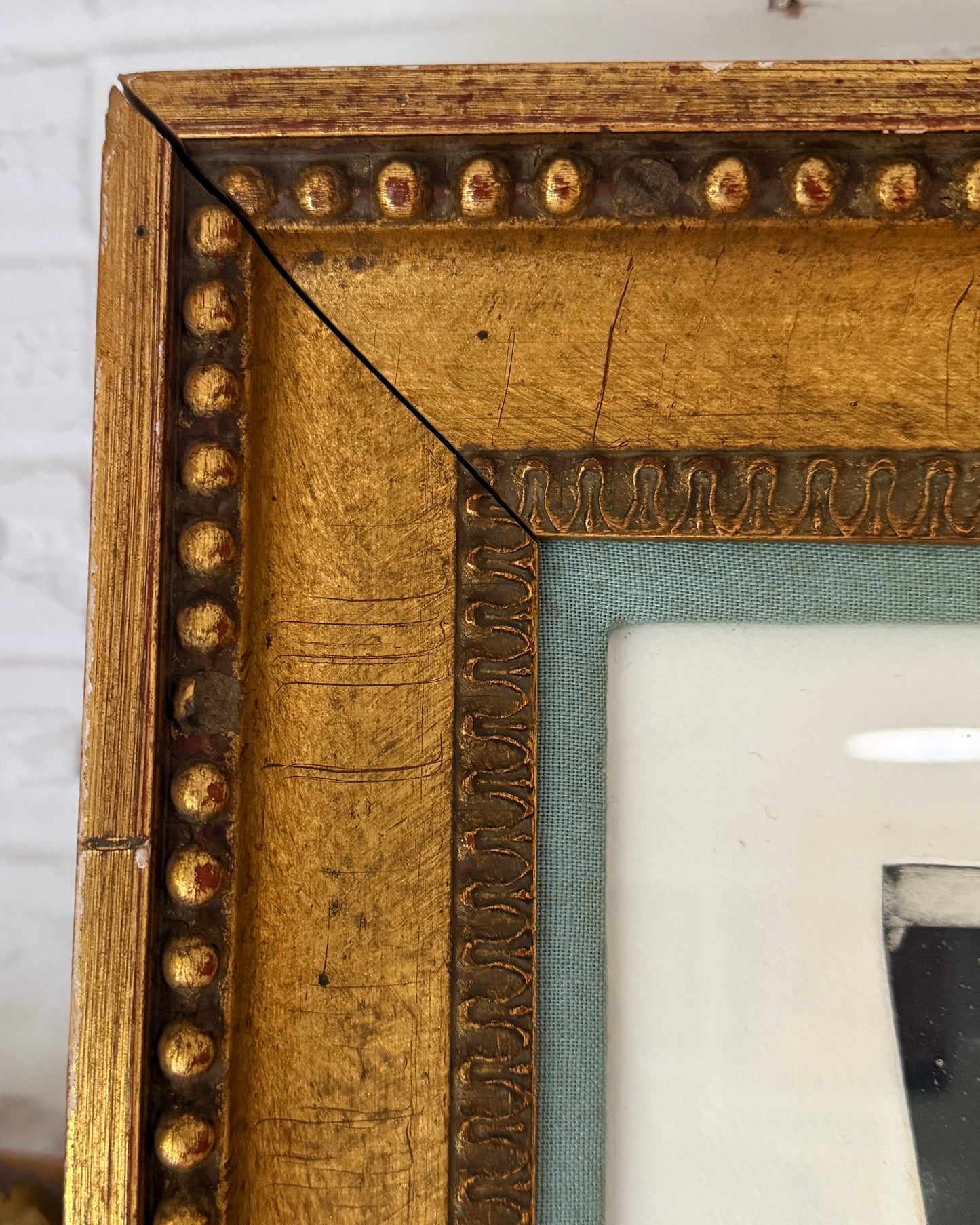 George Johanson A/P Signed Print “Insect Box” 1970 in Antique Gilt Frame