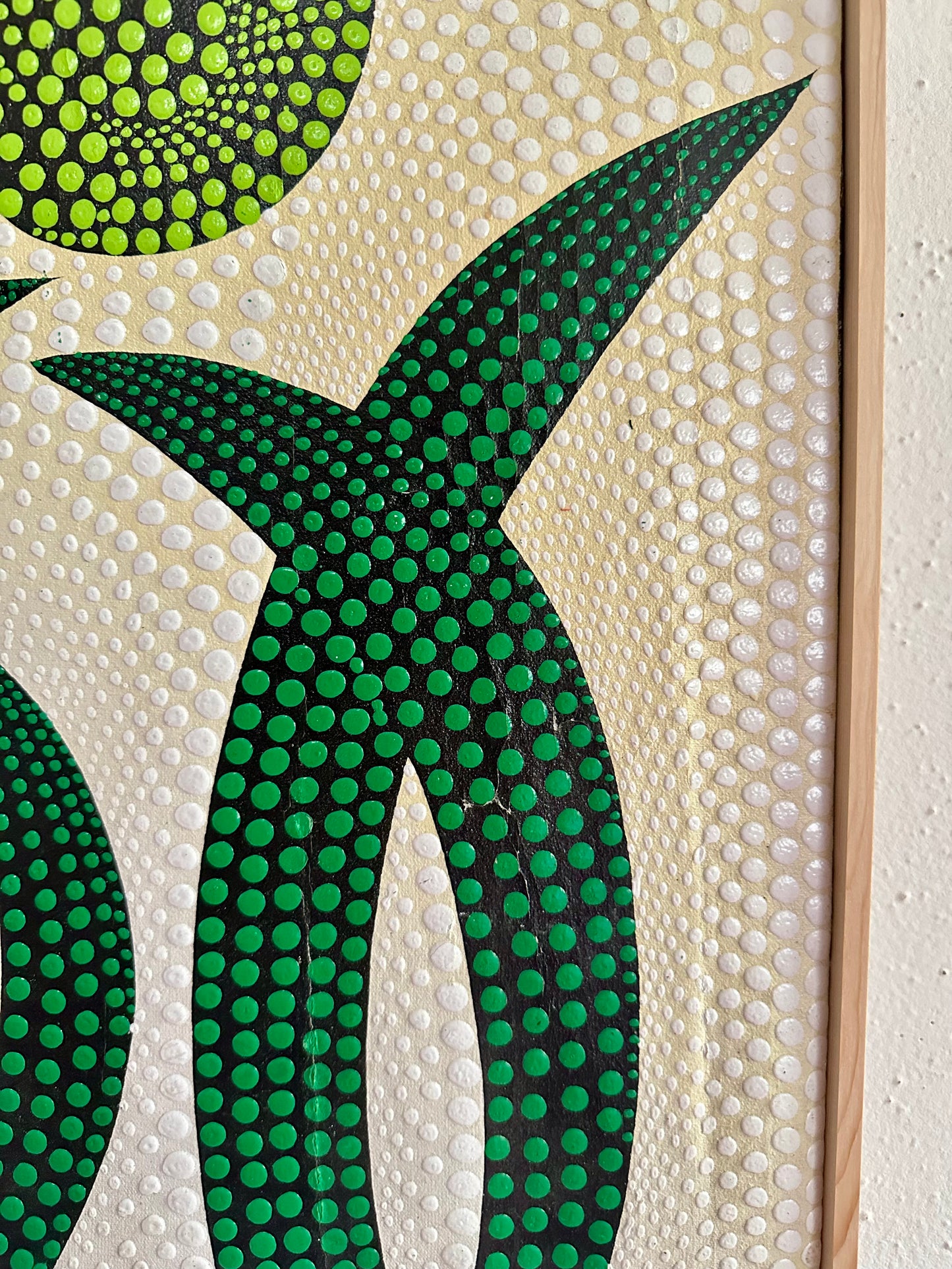 Large Scale Original Vintage Painting on Canvas after Yayoi Kasuma