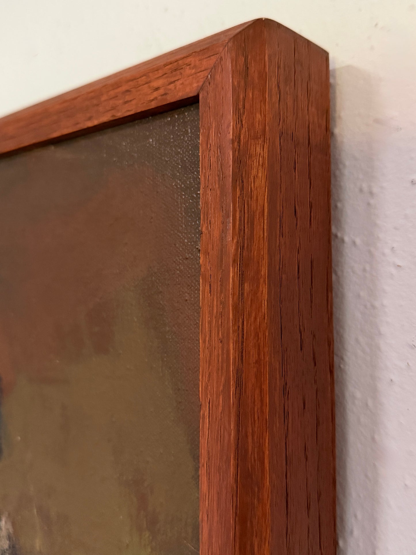Mid 20th Century Abstract Oil on Canvas, Custom Framing