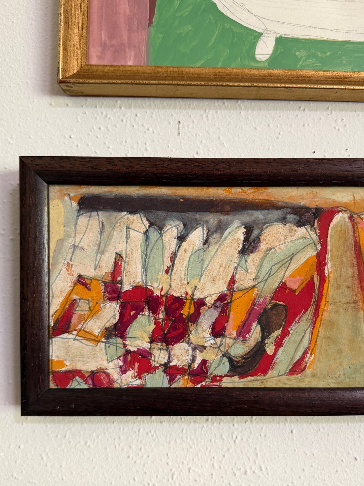 Jack Hammack (1925-1990) “Flight” 1967 Abstract Oil on Board Painting, Framed