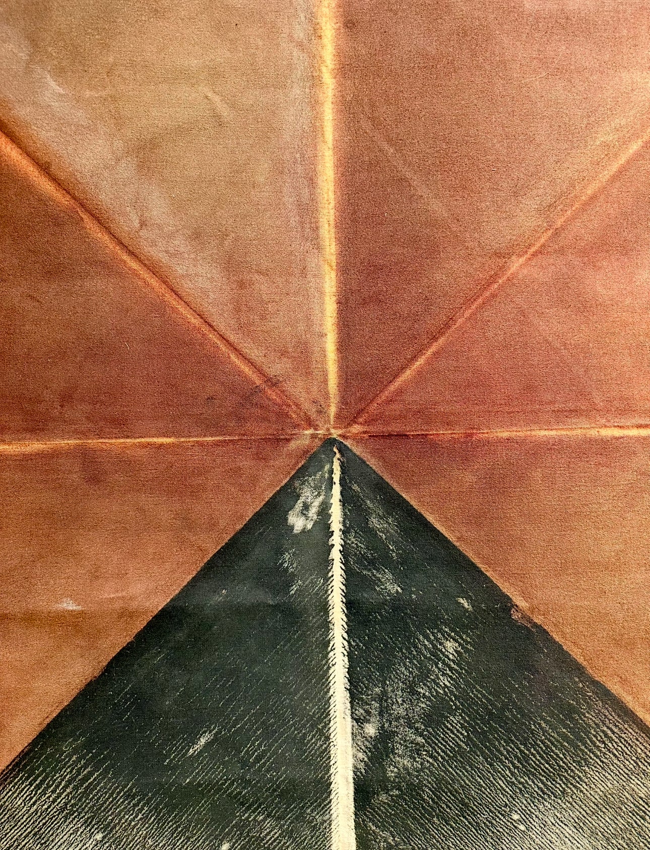 1977 Large Scale Stain Painting on Canvas, Signed