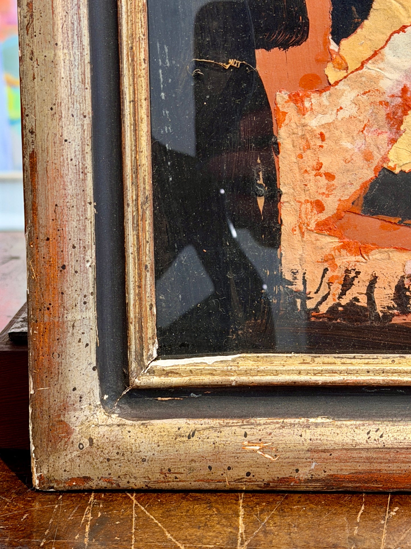 Eunice Jensen Parsons (1916-2024) Modernist Mixed Media Collage 1976