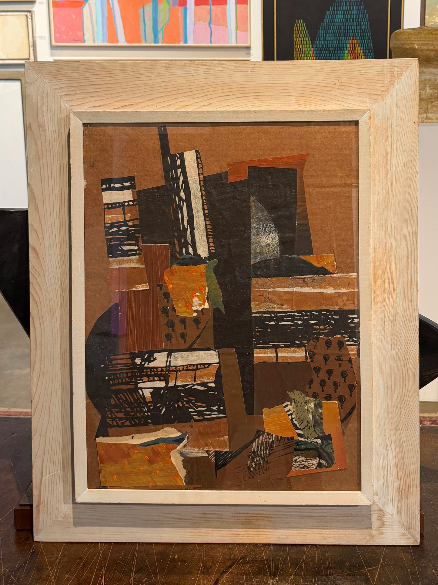 Eunice Jensen Parsons (1916-2024) Modernist Mixed Media Collage 1960s
