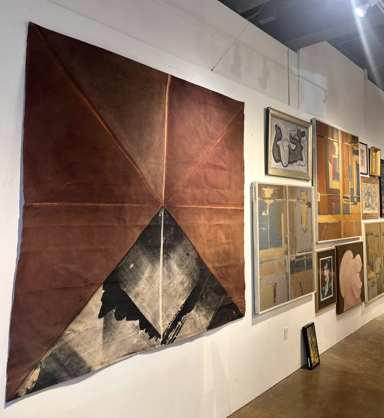 1977 Large Scale Stain Painting on Canvas, Signed