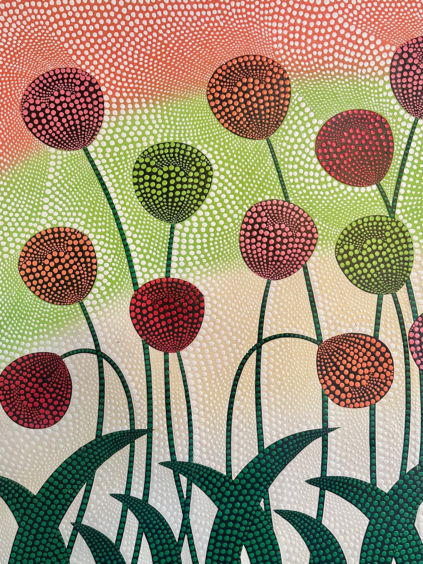 Large Scale Original Vintage Painting on Canvas after Yayoi Kasuma