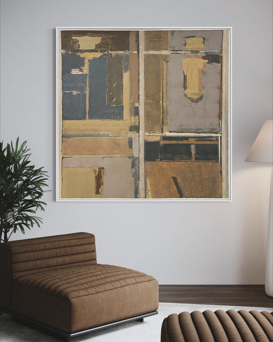 Ronald Wise (1923-2005) Large Scale Abstract Oil on Canvas circa 1960s