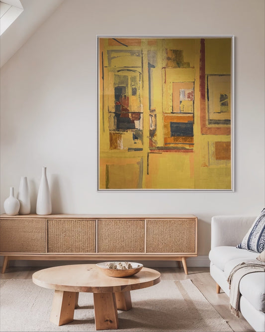 Ronald Wise (1923-2005) Large Scale Abstract Oil on Canvas circa 1960s