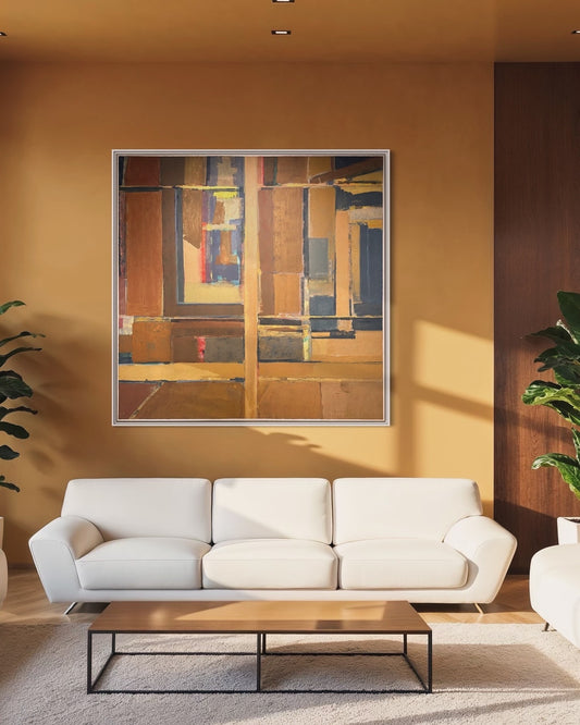 Ronald Wise (1923-2005) Large Scale Abstract Oil on Canvas circa 1960s