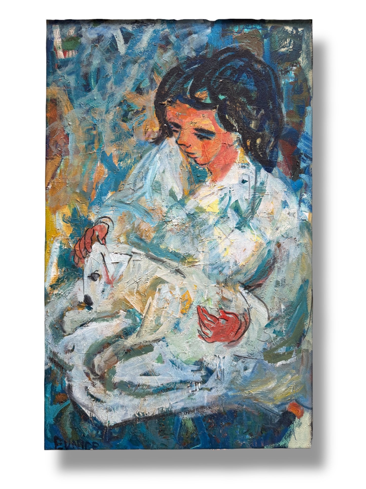 Eunice Parsons (1916-2024) Oil on Canvas 1950s Large Scale Framed Painting