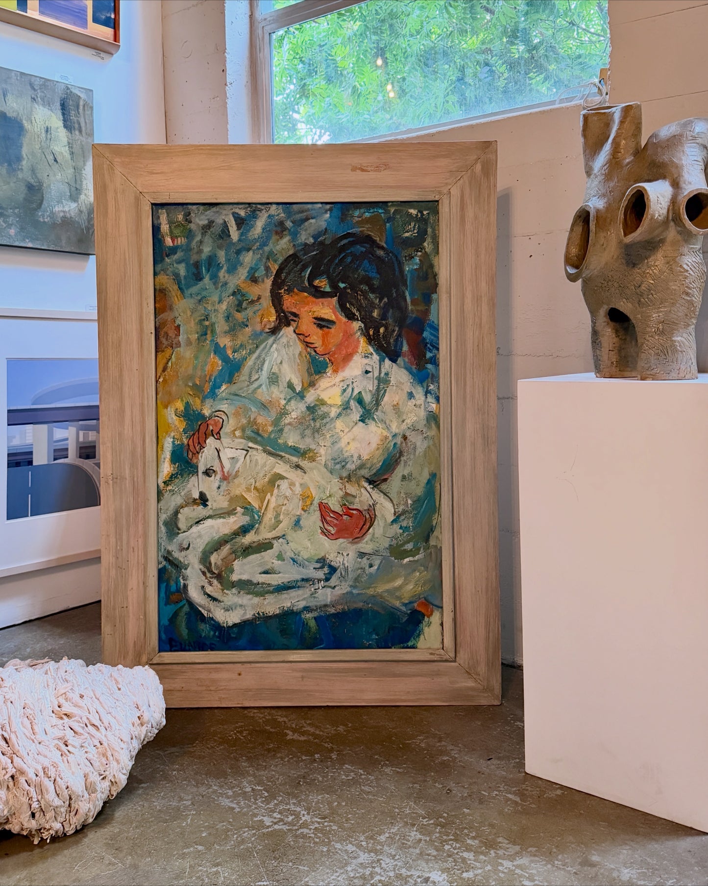 Eunice Parsons (1916-2024) Oil on Canvas 1950s Large Scale Framed Painting