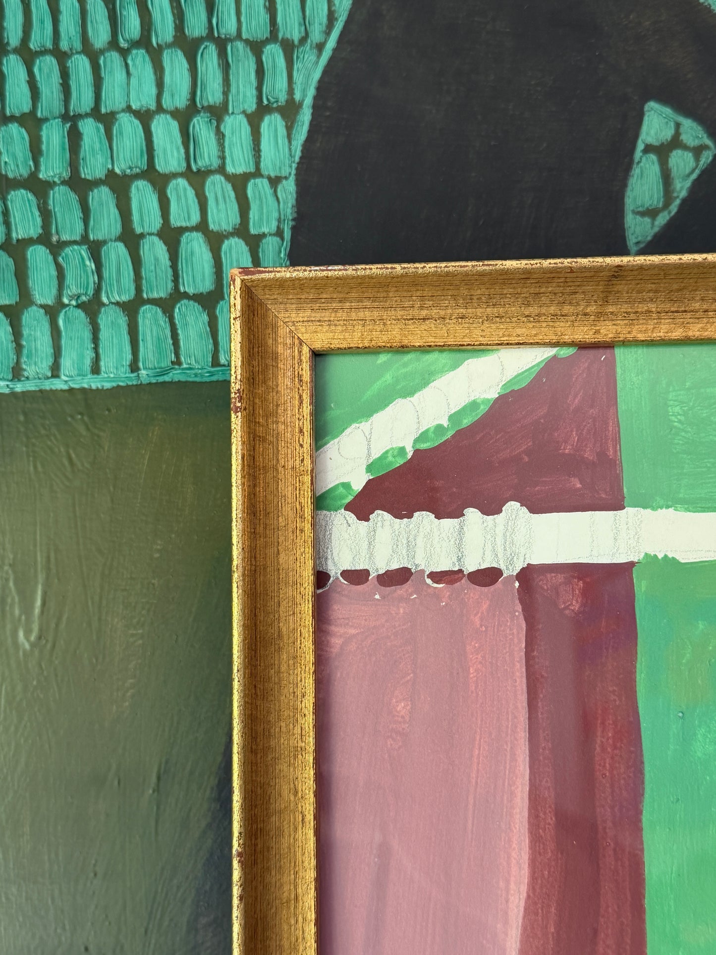 20th Century American John Mart Opie (b. 1936) Bathing Woman Painting, 1970, Framed