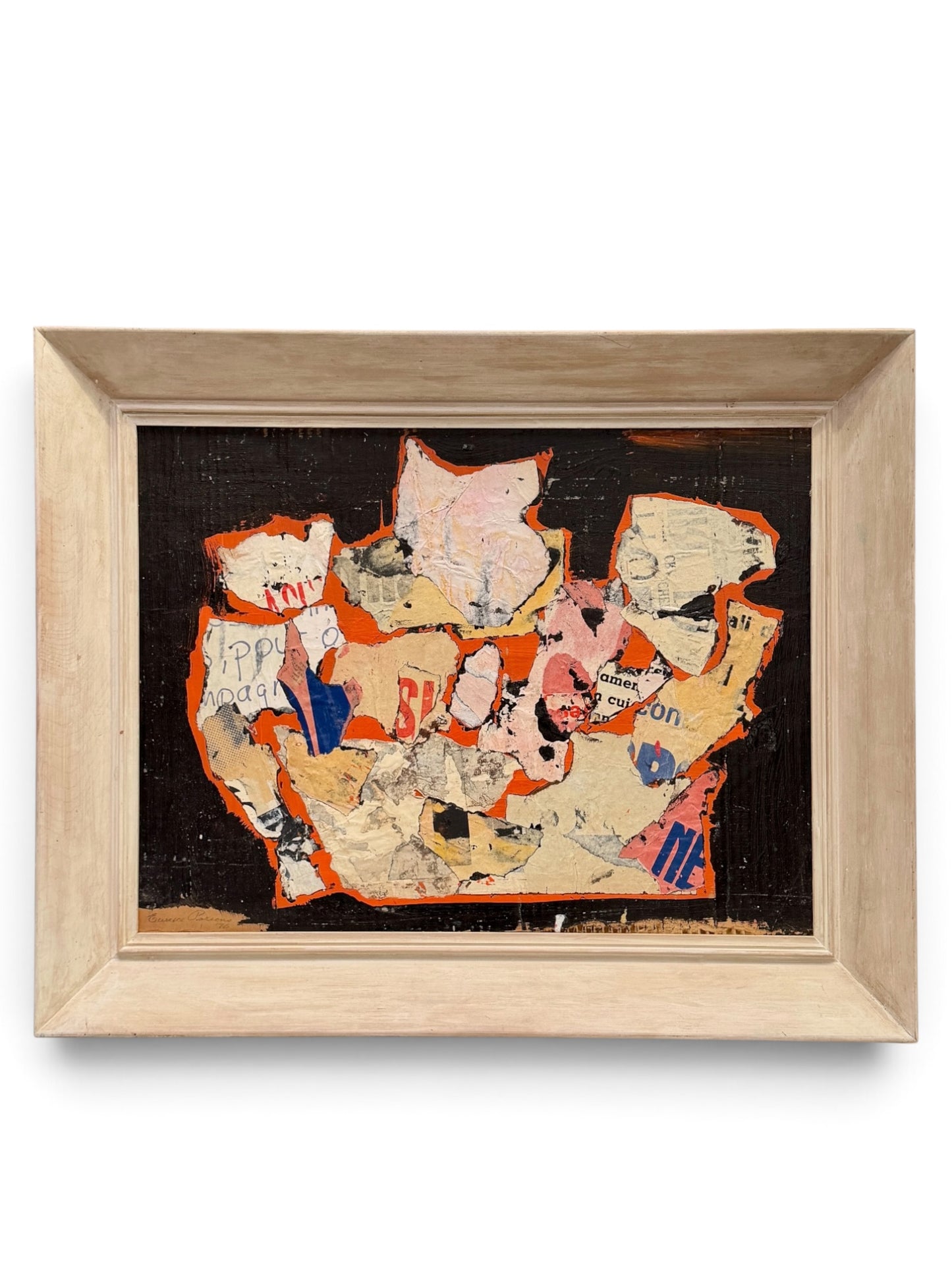 Eunice Jensen Parsons (1916-2024) Modernist Mixed Media Collage 1976