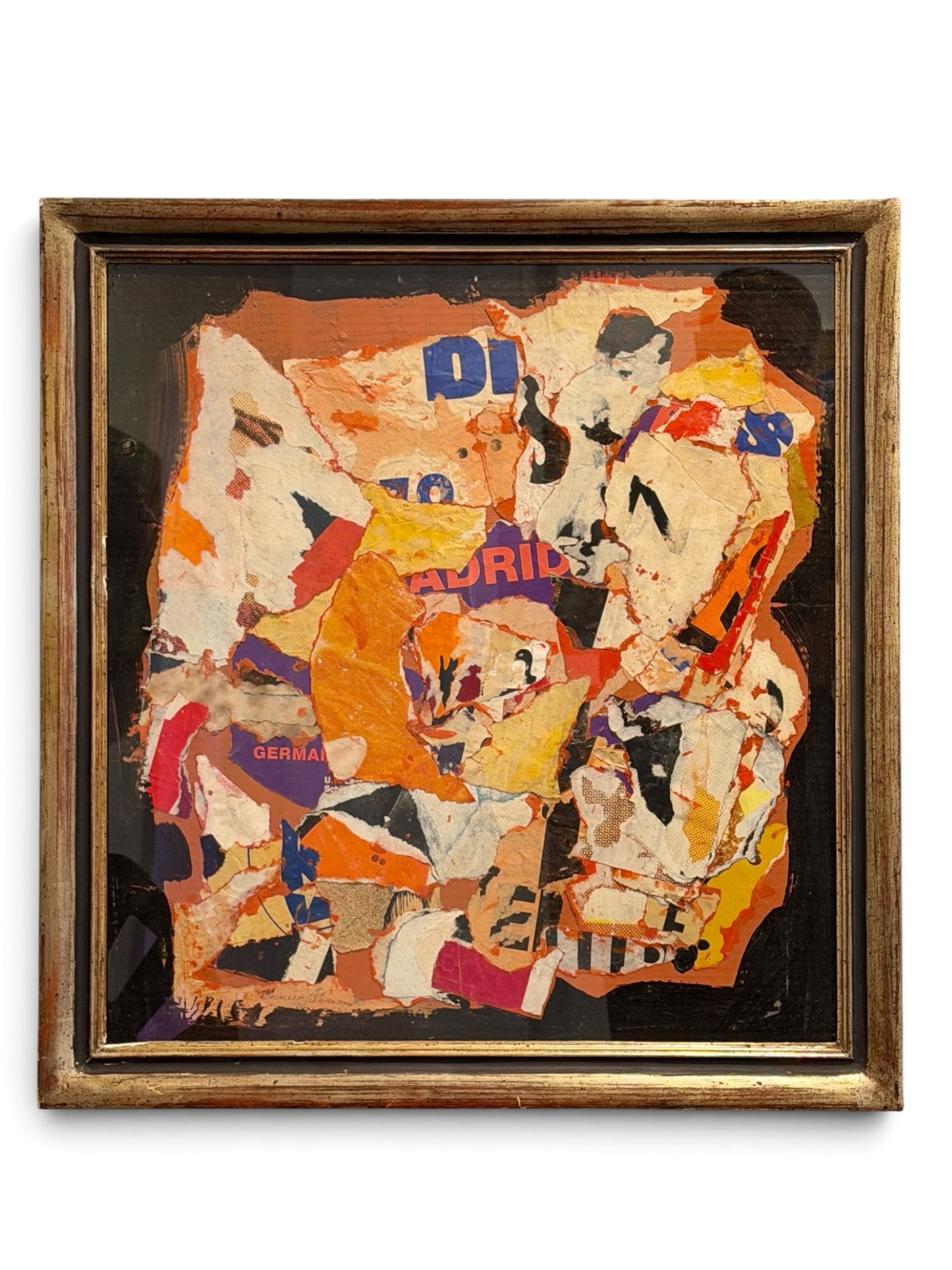 Eunice Jensen Parsons (1916-2024) Modernist Mixed Media Collage 1976