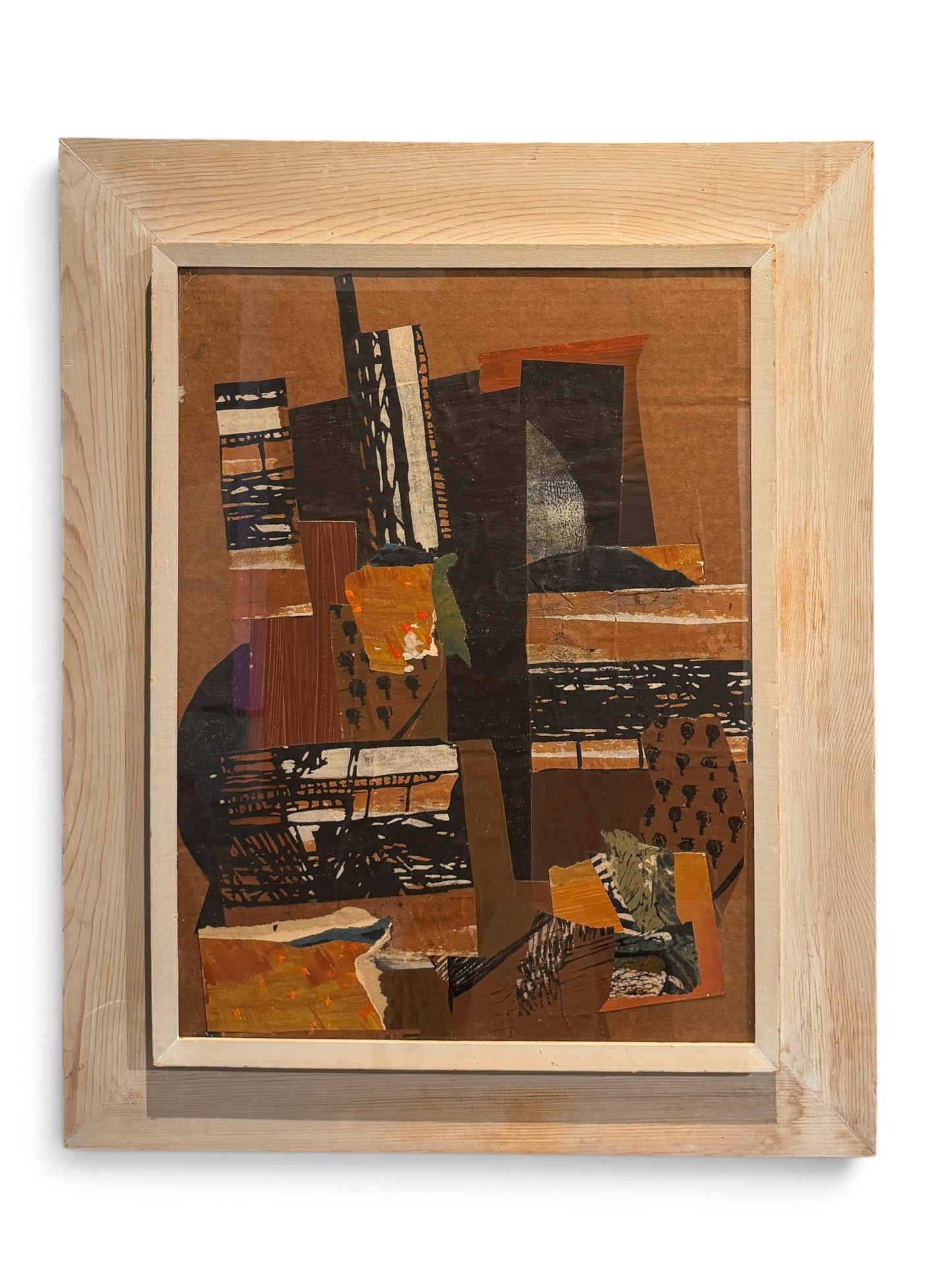 Eunice Jensen Parsons (1916-2024) Modernist Mixed Media Collage 1960s
