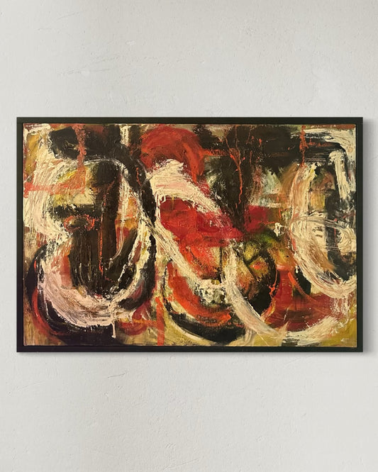 1950s Abstract Expressionist Oil on Canvas
