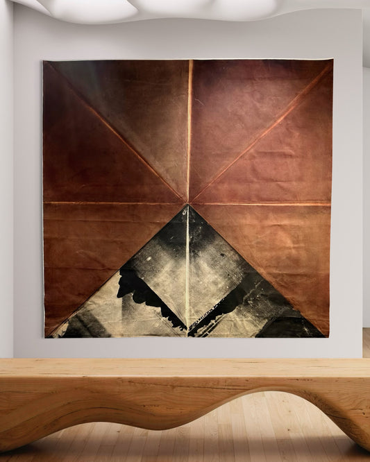 1977 Large Scale Stain Painting on Canvas, Signed